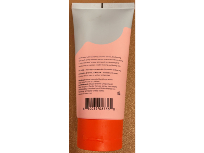 Evereden Kids Cloud Face Wash, 3.4 fl oz/100mL