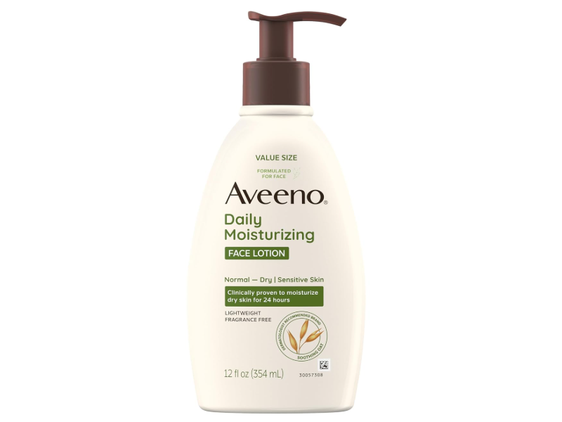 Aveeno Daily Moisturizing Face Lotion, Fragrance Free, 12 fl oz/354 mL