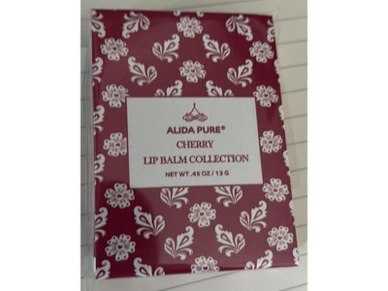 Alida Pure Lip Balm, Cherry, 0.45 oz/13 g, Pack Of 3