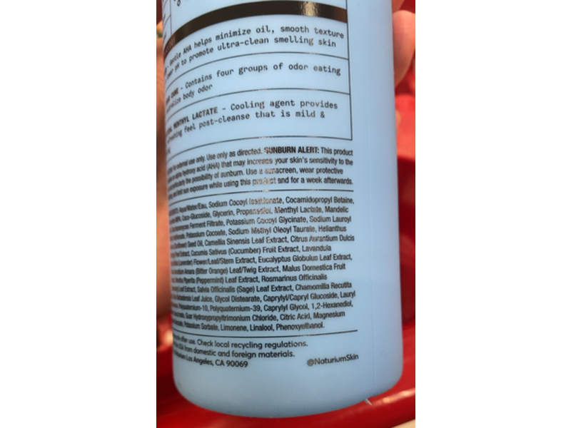 Naturium The Energizer Cooling Body Wash, 16.9 fl oz/500 mL