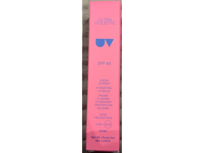 Ultra Violette Sheen Screen Hydrating Lip Balm, Rose, 0.53 oz/15 g