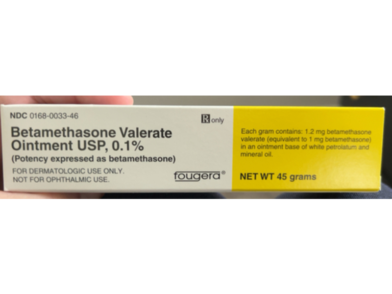 Betamethasone Valerate Ointment USP, 0.1%, 45g, Fougera, (RX)
