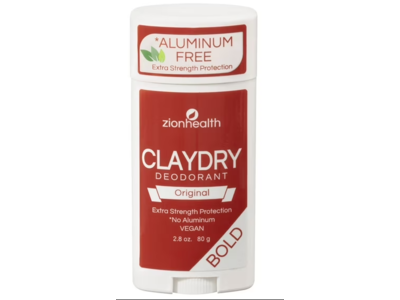 Zionhealth Clay Dry Deodorant, Original, 2.8 oz/80 g
