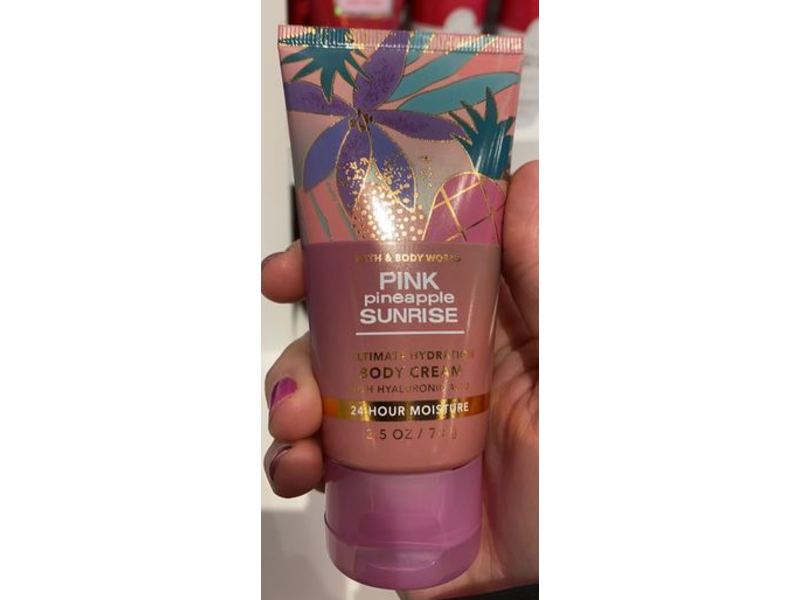 Bath & Body Works Ultimate Hydrating Body Cream, Pink Pineapple Sunrise, 2.5 oz/70 g