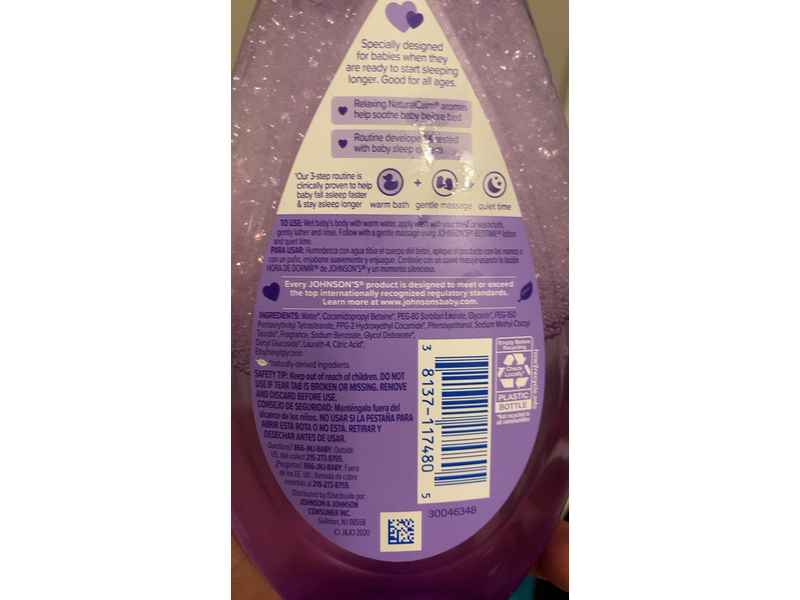Johnson's Bedtime Baby Moisture Wash, 13.6 fl oz/400 mL