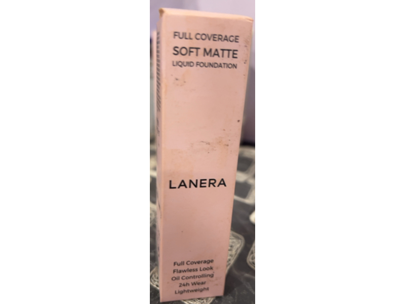 Lanera Full Coverage Soft Matte Liquid Foundation, L1 Ivory, 1 fl oz/30 g