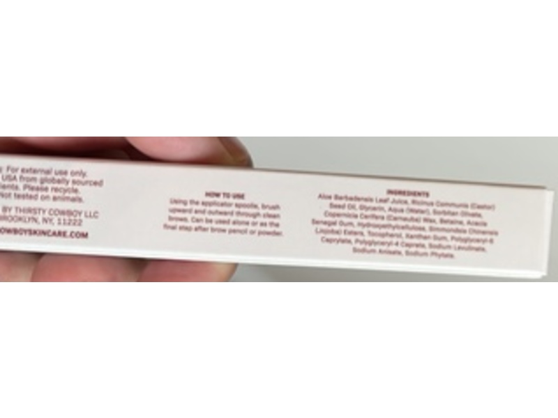 Thirsty Cowboy Brow Dough Eyebrow Gel, Clear, 0.25 fl oz/7 g
