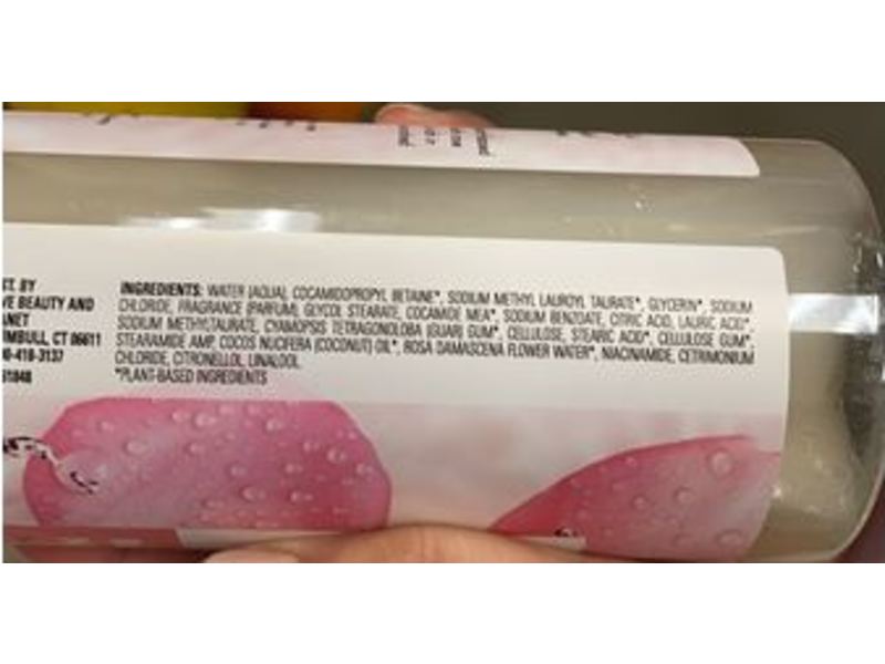 Love Beauty And Planet Plant-Based Body Wash, Rose And Niacinamide, 20 fl oz