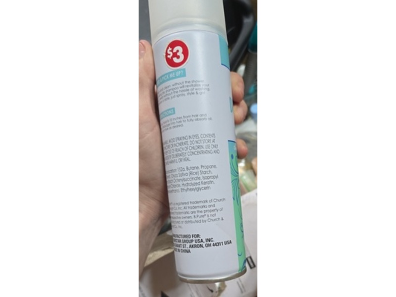 b.Pure Dry Shampoo, 5 oz/141 g