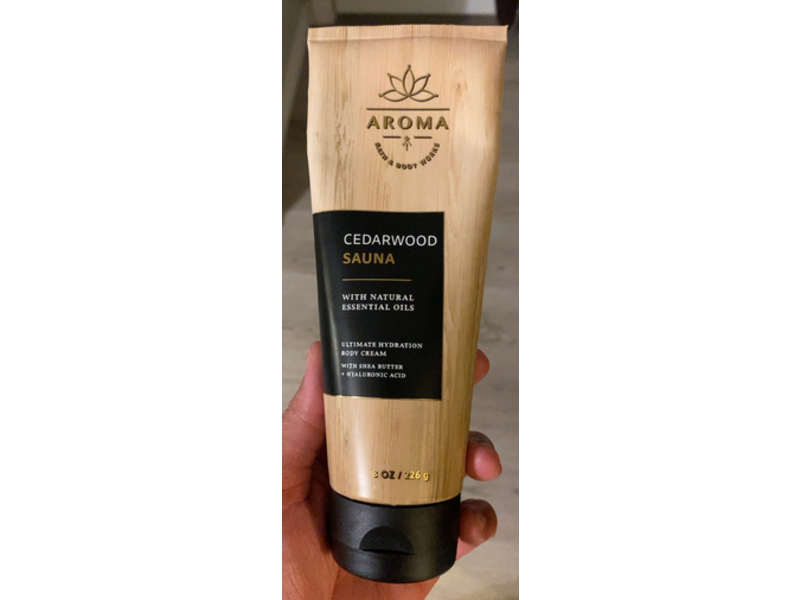Bath & Body Works Aroma Ultimate Hydration Body Cream, Cedarwood Sauna, 8 oz/226 g