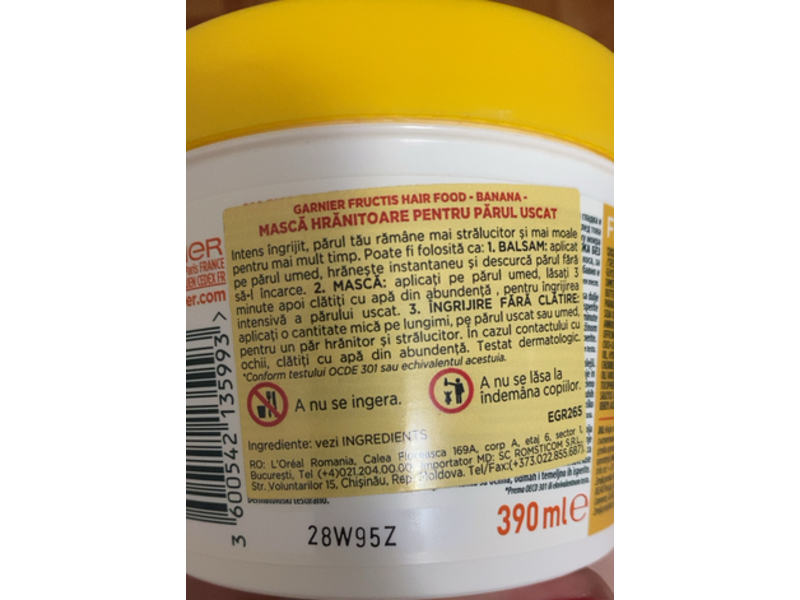 Garnier Fructis Nourishing Banana Hair Food,390 mL