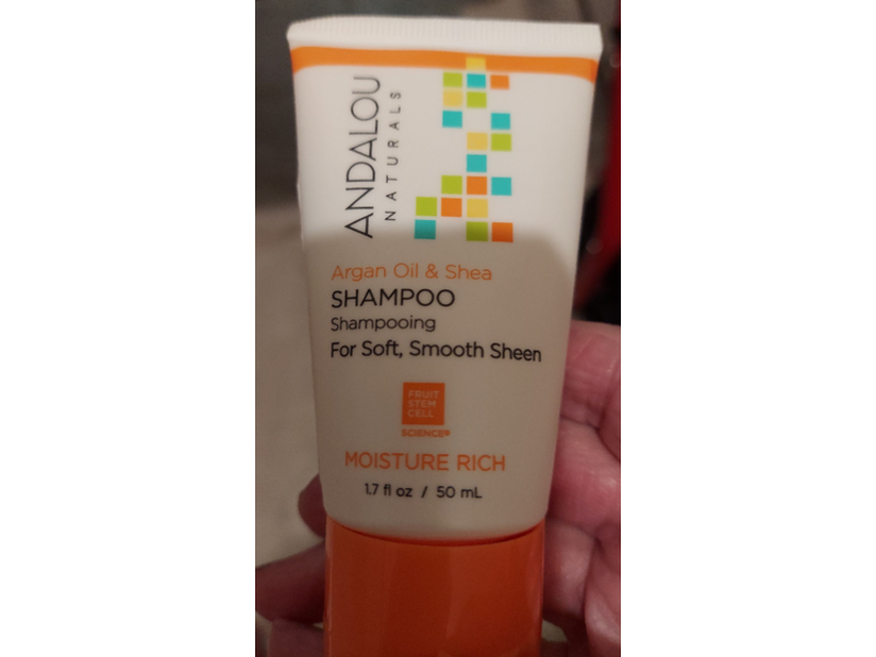 Andalou Naturals Argan & Shea Shampoo, 1.7 fl oz/50 mL