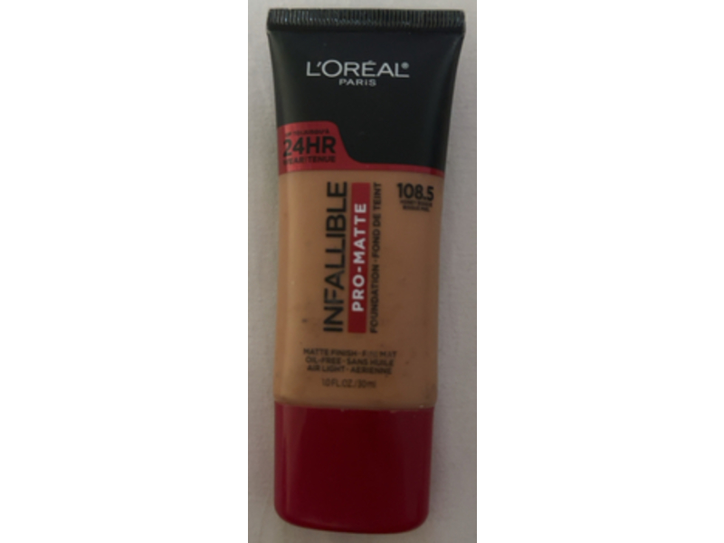 L'Oreal Paris Infallible Pro-Matte Finish Foundation, Honey Bisque, 1.0 fl oz/30 mL