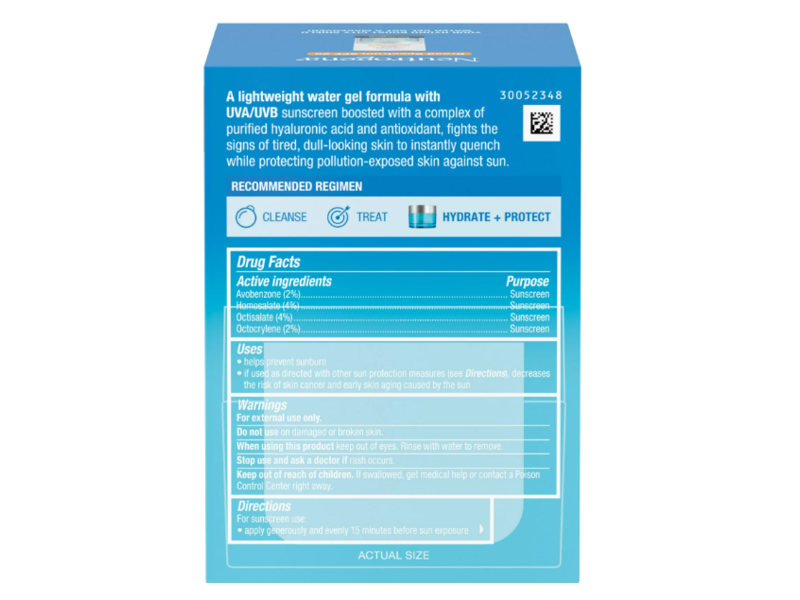 Neutrogena Hydro Boost City Shield Water Gel Sunscreen, Hyaluronic Acid, SPF 25, 1.7 oz/48 g