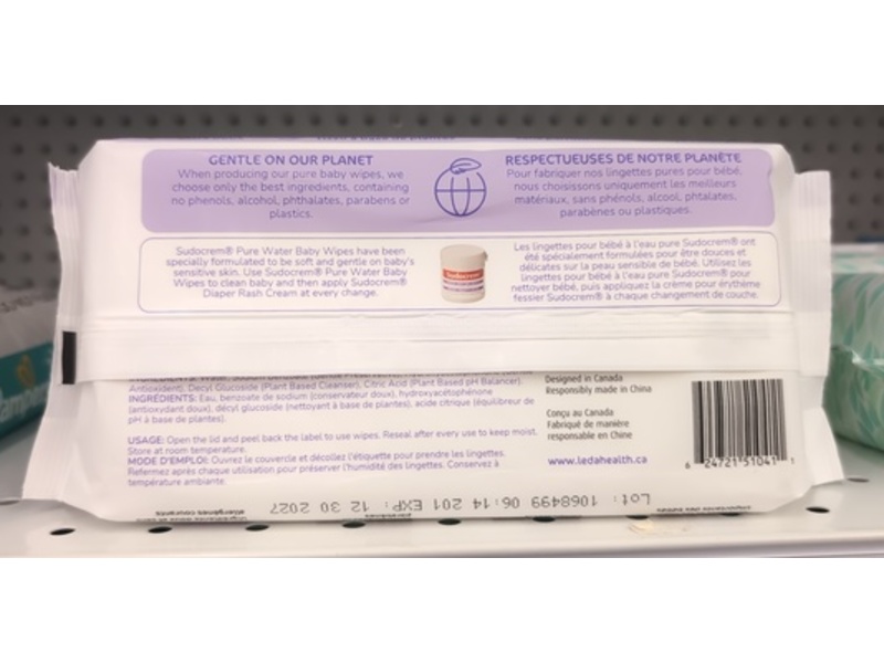 Sudocrem Baby Wipes, 60 Count
