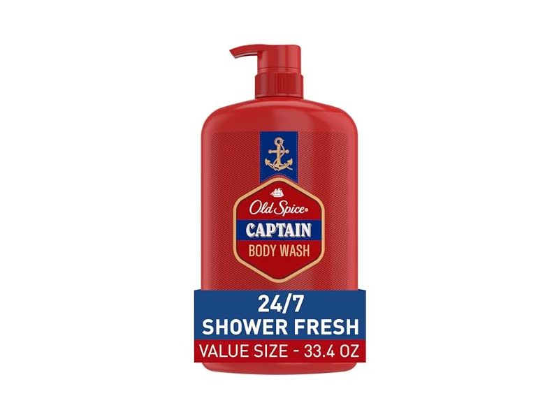 Old Spice Captain Body Wash, Ocean Mist, 33.4 fl oz/987 mL