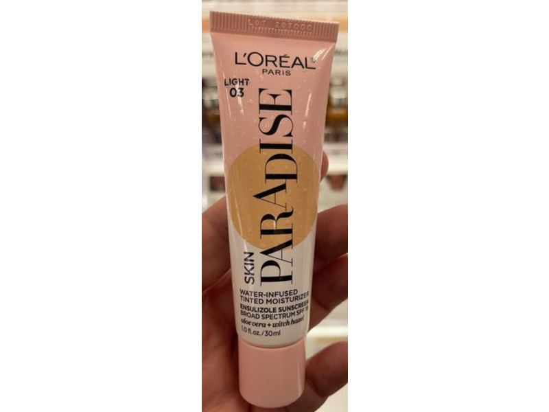L'Oreal Paris Skin Paradise Water-Infused Tinted Moisturizer, SPF 19, Light 03, 1 fl oz/30 mL