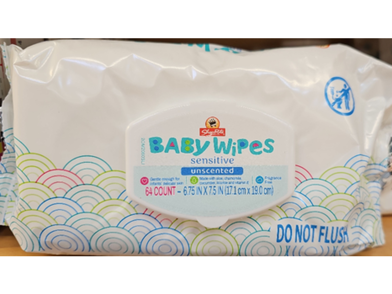 Shop Rite Sensitive Baby Wipes, 64 Count