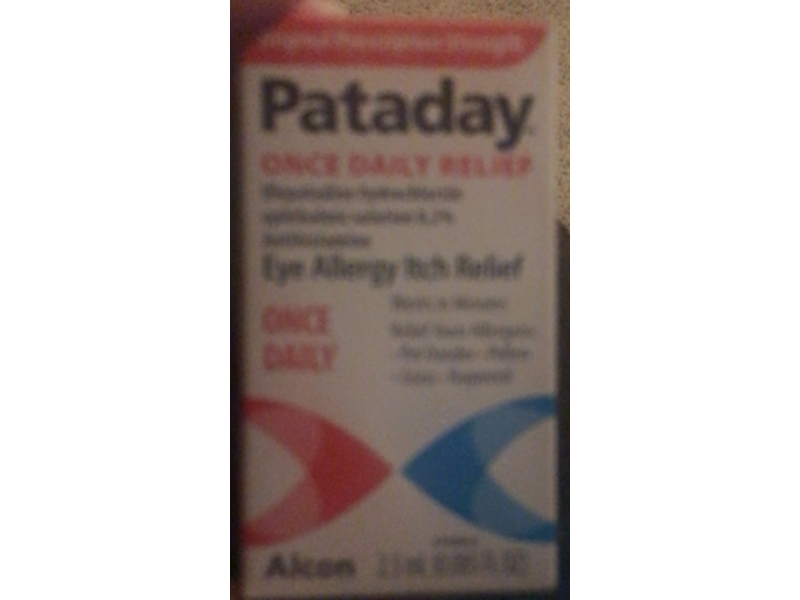 Alcon Pataday Eye Allergy Itch Relief, 0.085 fl oz/2.5 mL, Pack Of 2