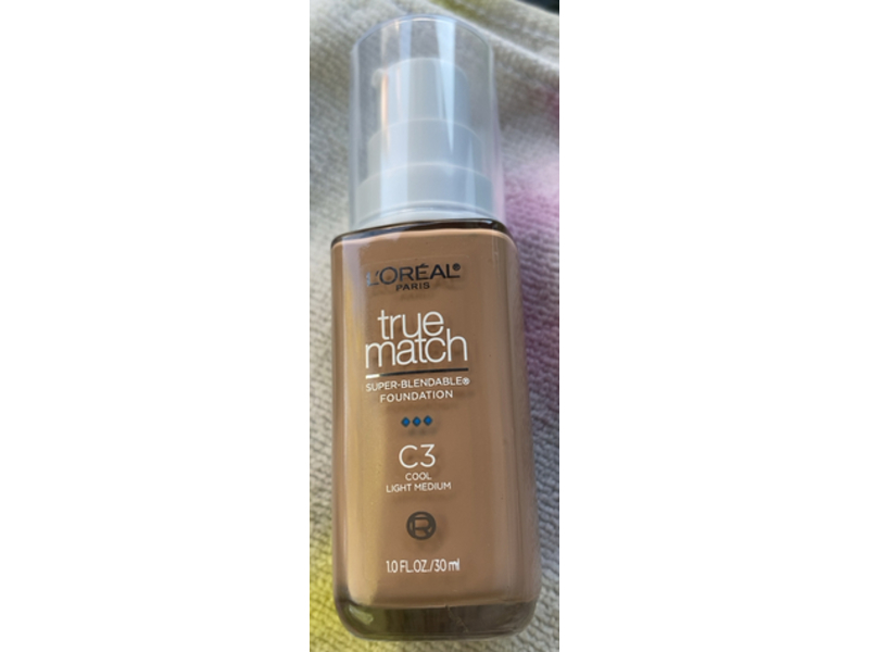 L'Oréal True Match Super - Blendable Foundation, C3 Cool Light Medium, 1.0 fl oz/30 mL