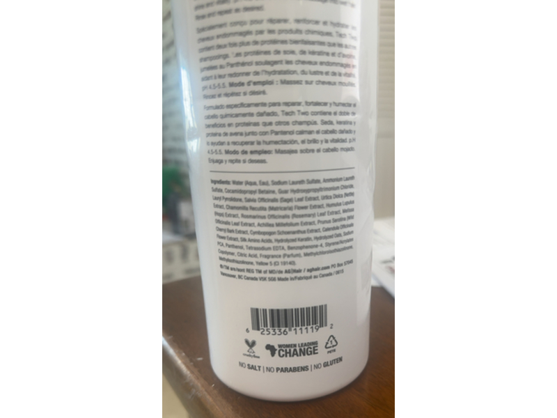 AG Hair Care Tech Two Shampoo, 33.8 f l oz/1 L