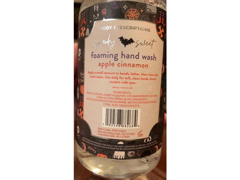 Body Prescriptions Spooky Sweet Foaming Hand Wash, Apple Cinnamon, 19.95 fl oz/590 mL