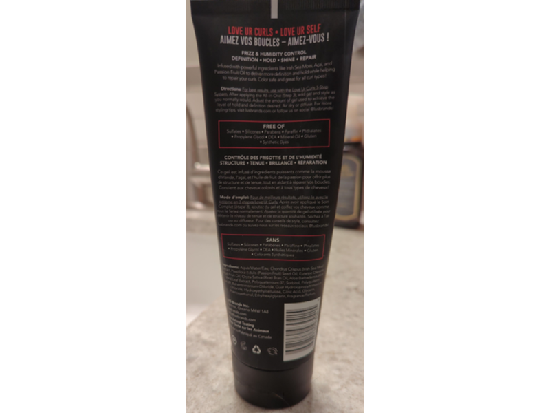 LUS Love Ur Curls Irish Sea Moss Gel, Medium Hold, 8 fl oz/236 mL