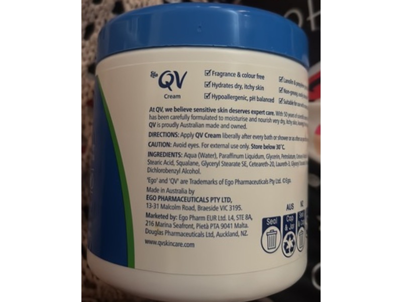 QV Dry Skin Conditions Cream, 500 g