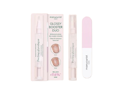 Manucurist Paris Glossy Booster Duo, 0.1 fl oz