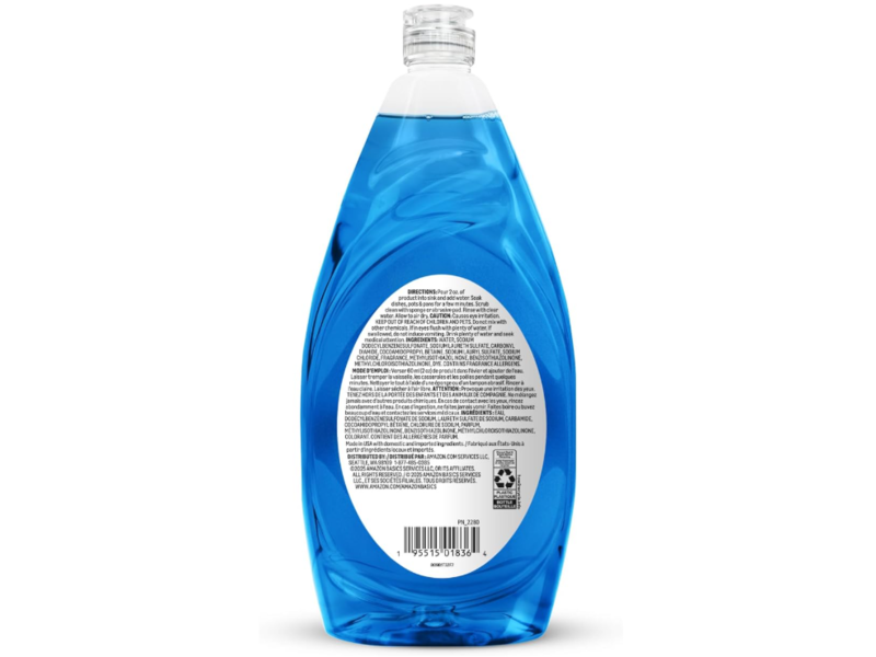 Amazon Basics Liquid Dish Soap, Fresh Scent, 30 fl oz/885 mL, Pack Of 4