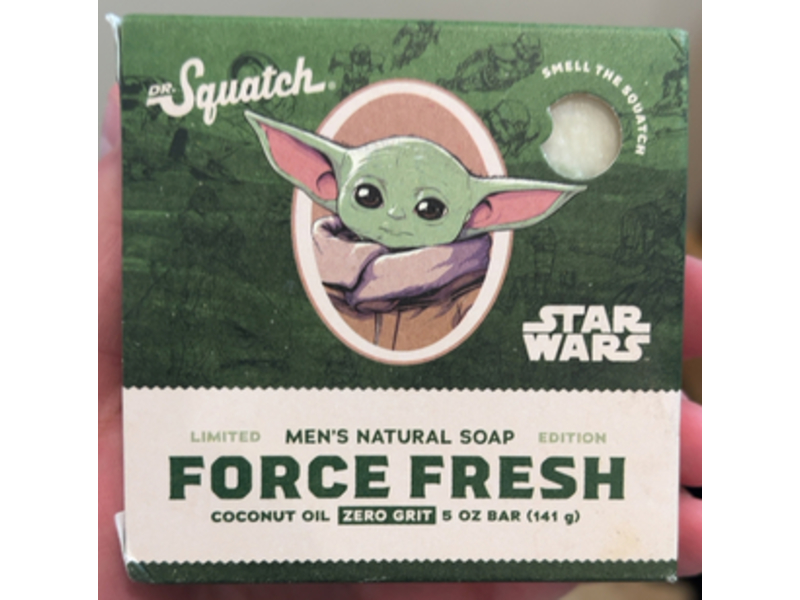 Dr. Squatch Star Wars Men's Natural Soap Force Fresh, Coconut Oil, Zero Grit, 5 oz/141 g