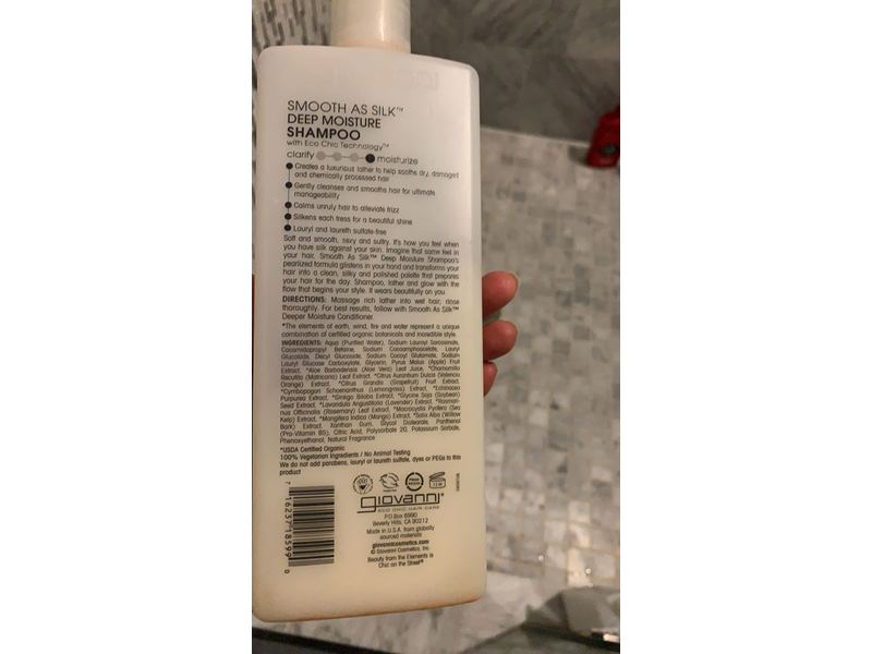 Giovanni Smooth as Silk Shampoo - Deep Moisturizing and Frizz Calming Formula 24 Fl Oz (Pack of 1)