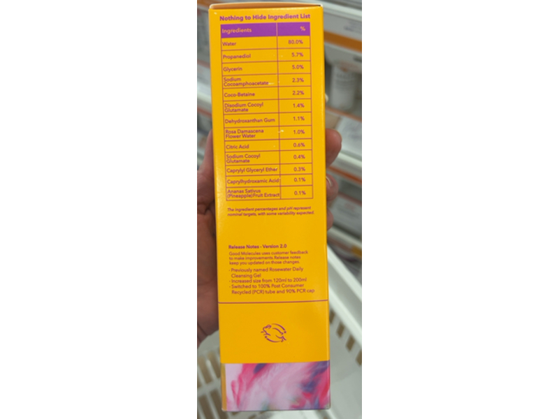 Good Molecules Hydrating Facial Cleansing Gel, 6.7 fl oz/200 mL