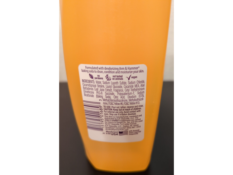 Arm & Hammer Essentials Moisturizing Shower Gel, Orange, 12 fl oz/354 mL