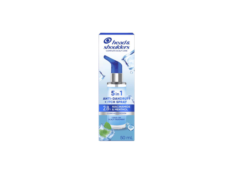 Head & Shoulder 5 In 1 Anti-Dandruff + Itch Spray, 2.8% Niacinamide & Menthol, 50 mL
