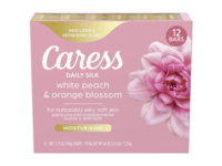 Caress Daily Silk Soaps, White Peach & Orange Blossom, 3.75 oz/106 g, 12 Count, Pack Of 3 - Image 2