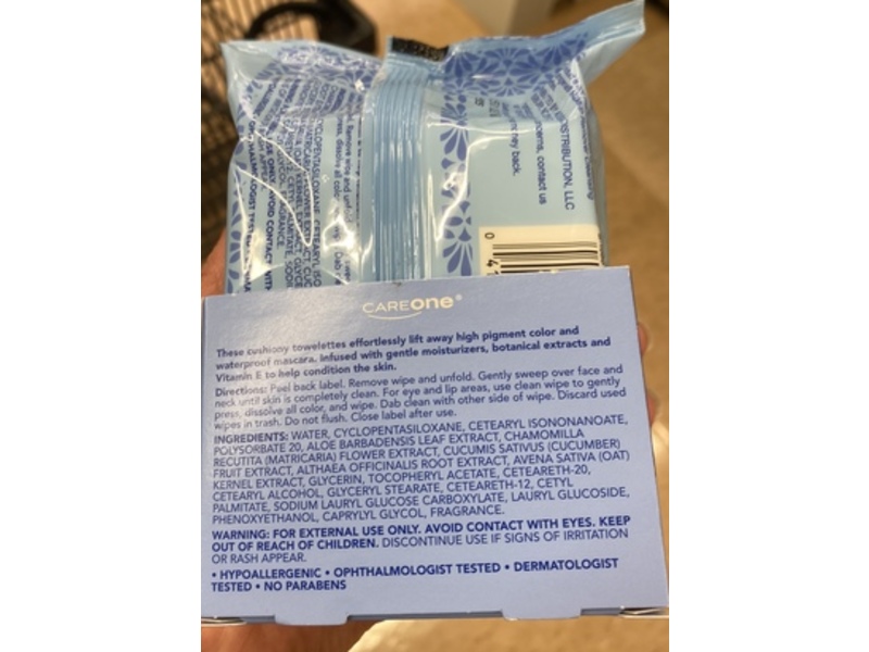 Care One Make-Up Remover Cleansing Towelettes, Vitamin E, 25 Count