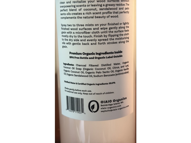 OIAIO Wood Cleaner, 24 fl oz/709 mL