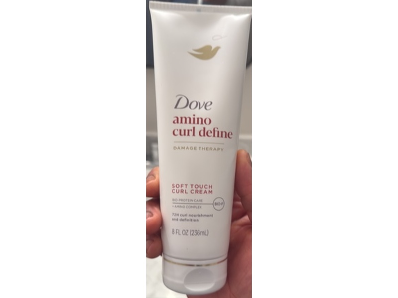 Dove Damage Therapy Amino Curl Define Soft Touch Curl Cream, 8 fl oz/236 mL