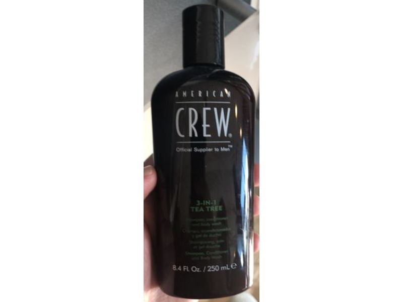 American Crew 3-In-1 Shampoo, Conditioner & Body Wash, Tea Tree, 8.4 fl oz/250 mL