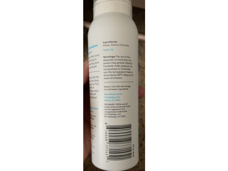 Fridababy Nosefrida Saline Mist, 3.4 fl oz