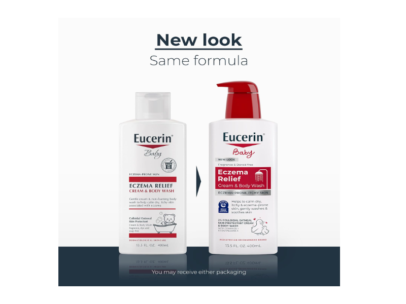 Eucerin Baby Eczema Relief Cream Body Wash, 13.5 fl oz/400 mL