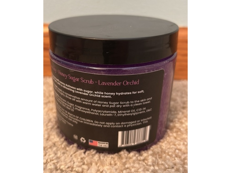 Eva’s Joy Honey Sugar Scrub, Lavender Orchid, 16 oz