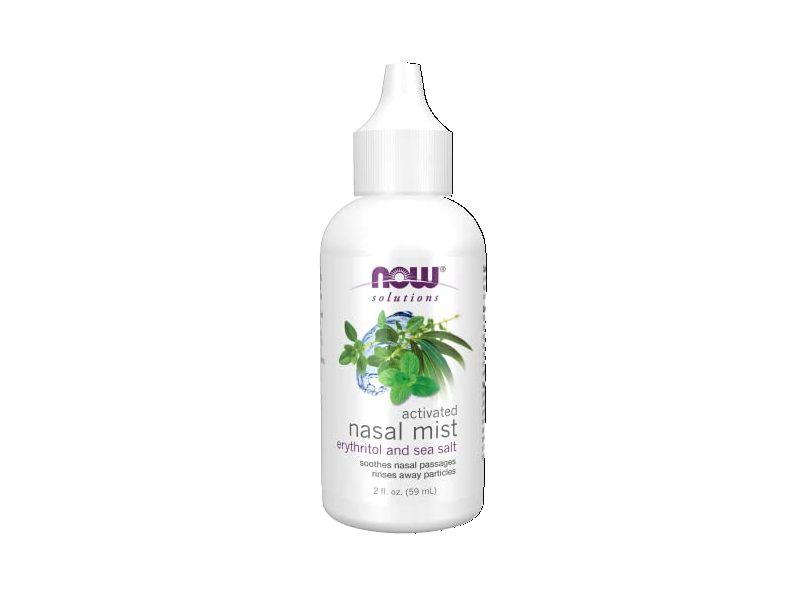 NOW Solutions Activated Nasal Mist, Erythritol & Sea Salt, 2 fl oz/59 mL