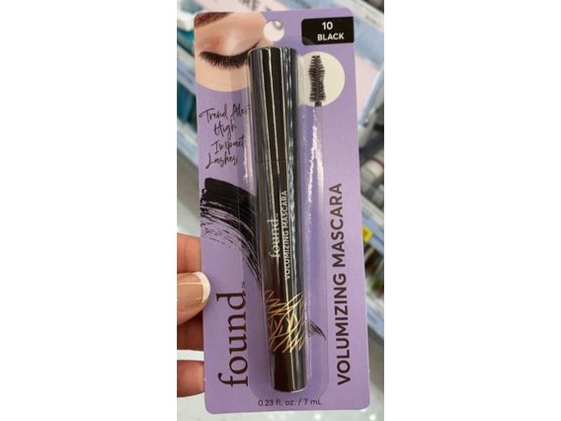 Found Natural Volumizing Mascara,10 BLACK, 0.23 fl oz/7 mL