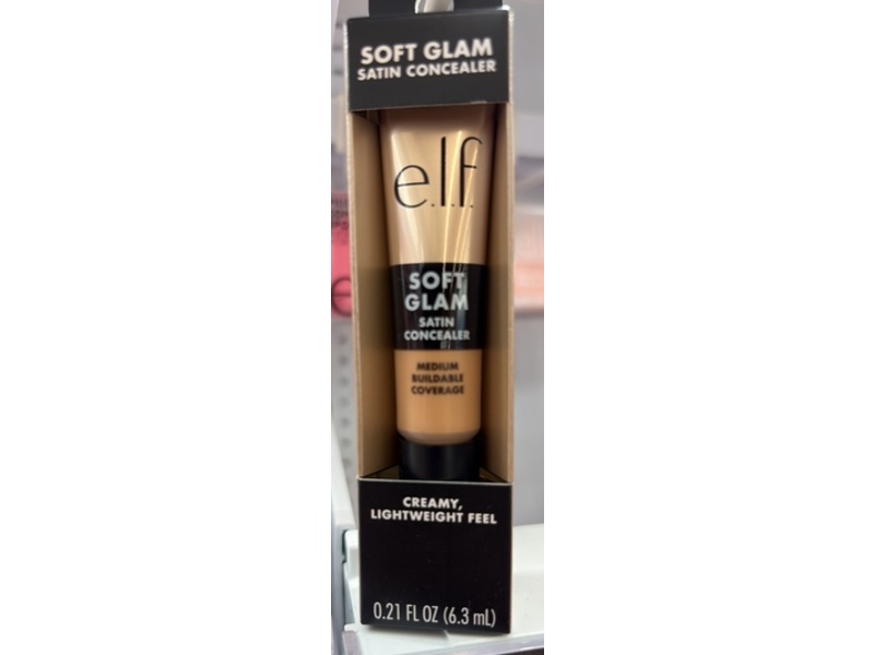 e.l.f. Soft Glam Satin Concealer, Medium Neutral, 0.21 fl oz/6.3 mL