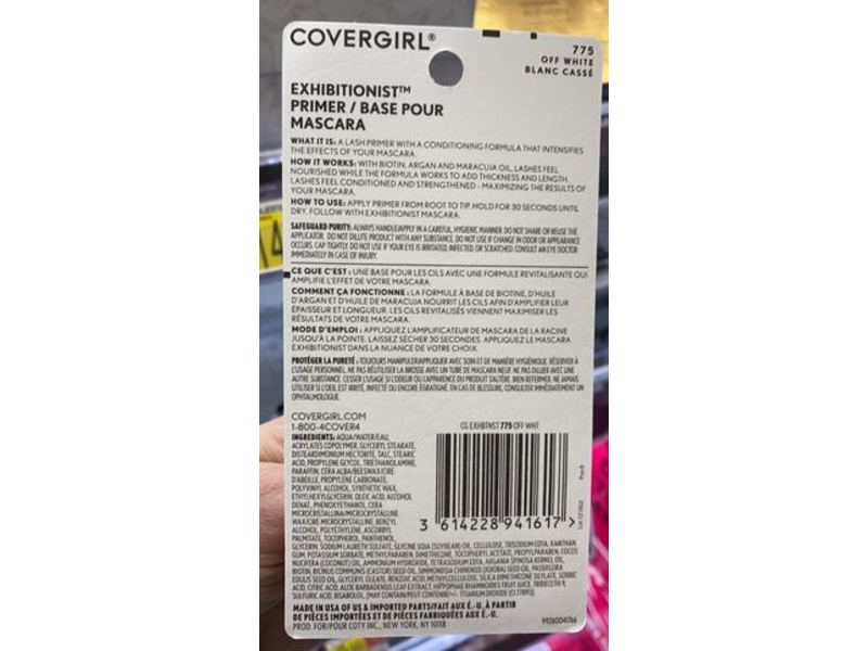 Covergirl Exhibitionist Primer Mascara, 775 Off White, 0.3 fl oz/9 mL