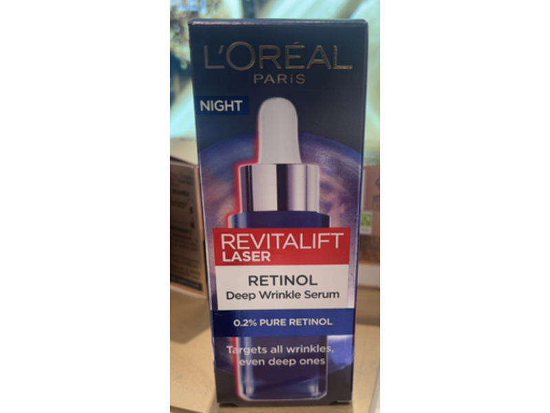 L'Oreal Paris Night Revitalift Laser Deep Wrinkle Serum, Retinol, 30 mL