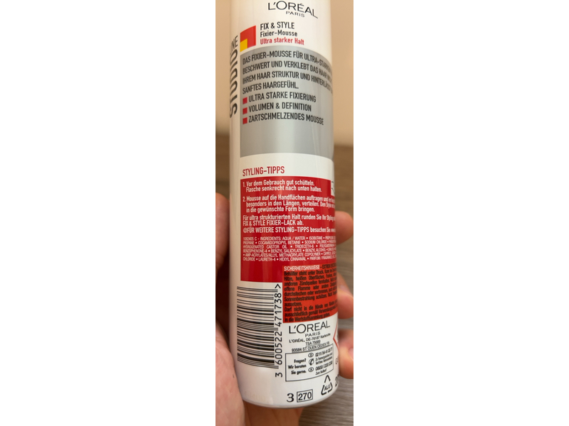 L'Oreal Paris Studio Line Fix & Style Mousse, 200 mL