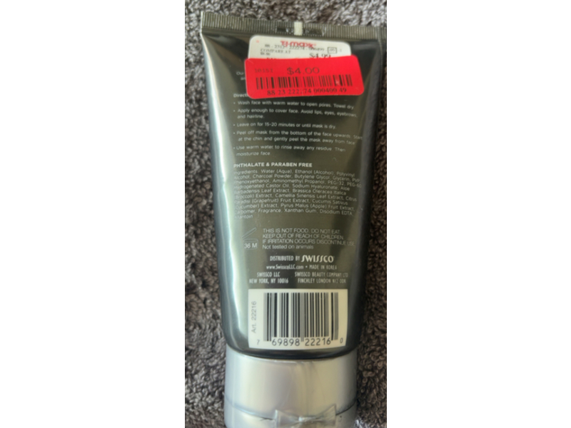 Precision Beauty Detoxifying Peel Off Mask, Charcoal, 5.07 fl oz/150 mL